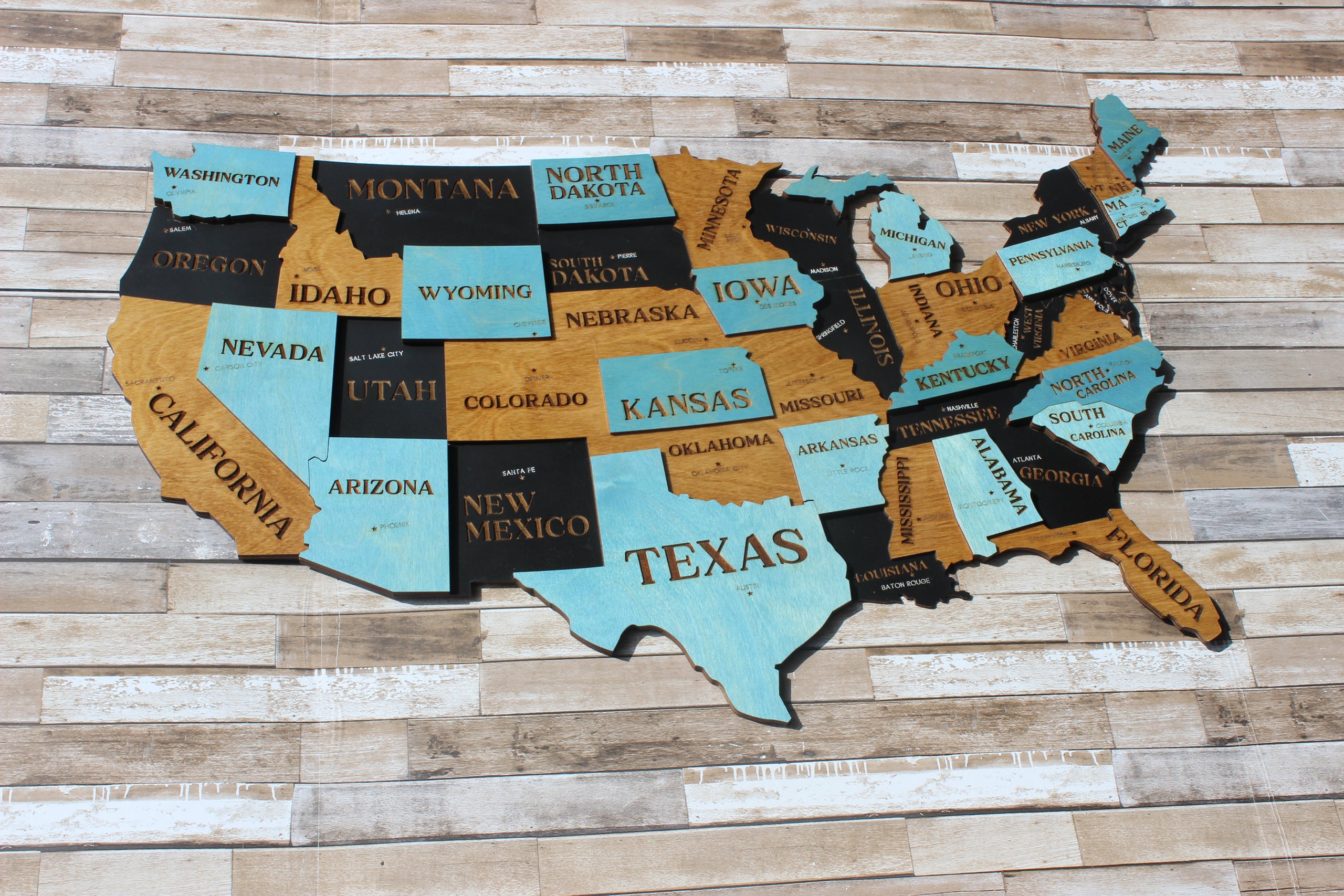 Layered USA Map
