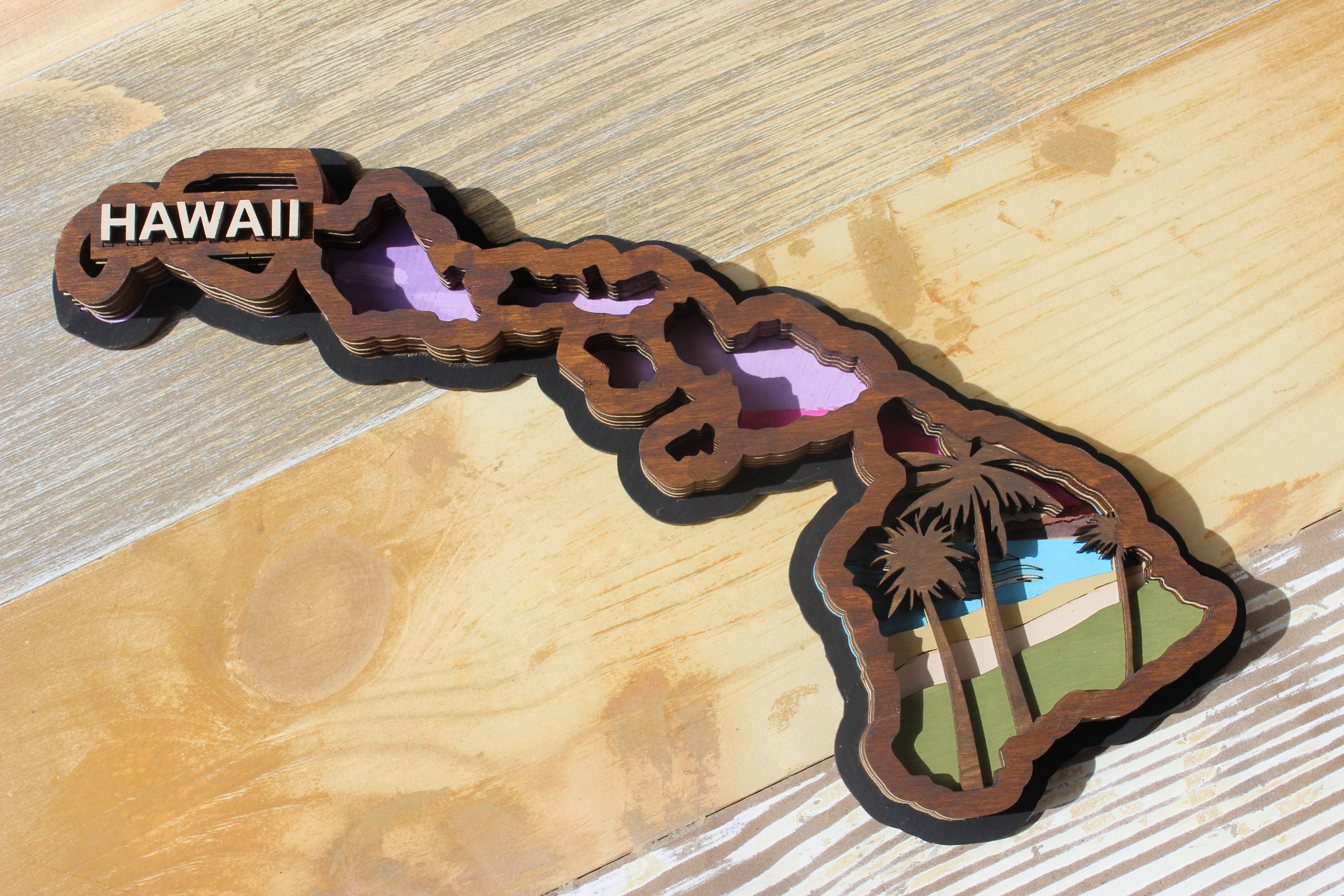 Hand Painted US State Art